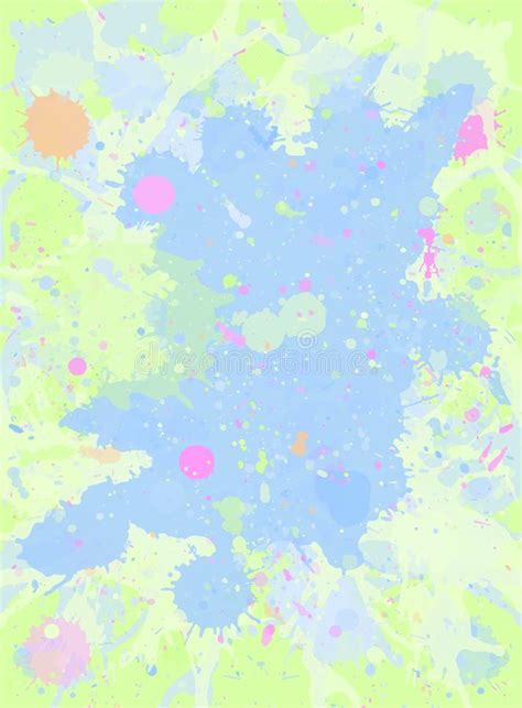 Pastel Paint Splashes Background Vector Stock Illustrations 2375