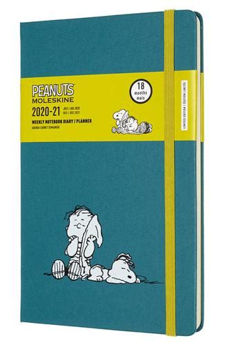 moleskine limited edition peanuts 2021 18 month large weekly diary blanket 8056420851441