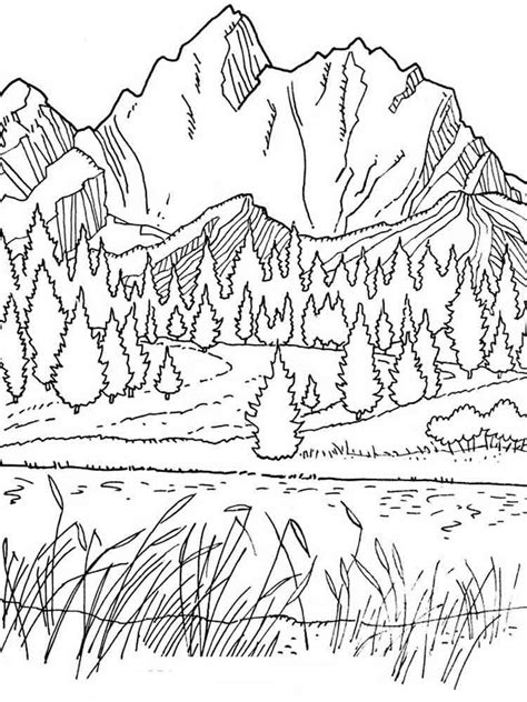 Incredible coloring page of a masked creature, with hair full of. Scenery Coloring Pages for Adults - Best Coloring Pages ...