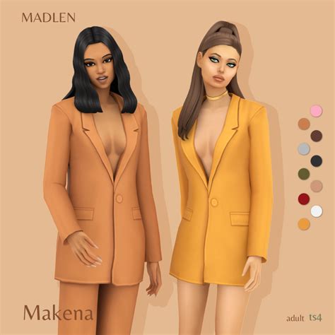 Madlen Makena Outfit Oversized Stylish Blazers In Two Sims 4 Mods