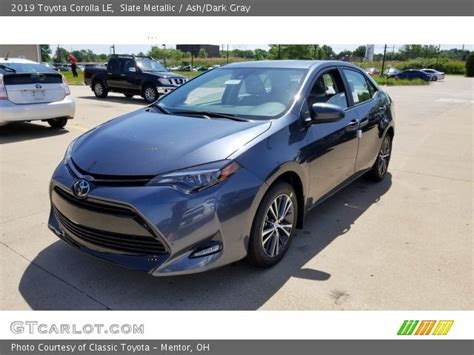 Slate Metallic 2019 Toyota Corolla Le Ashdark Gray Interior