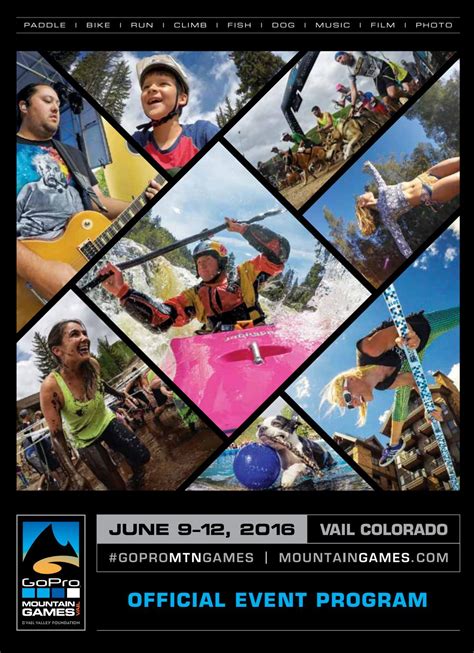 Gopro Mountain Games Program 2016 By Carly Arnold Issuu