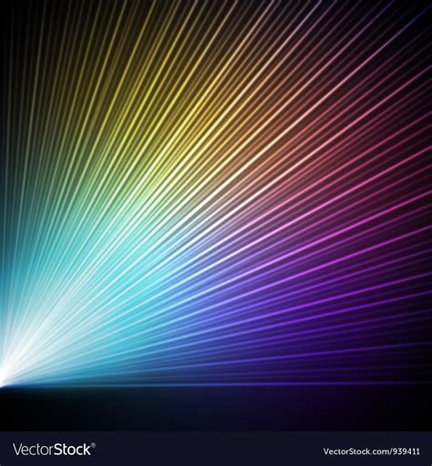 Colorful Light Rays Royalty Free Vector Image Vectorstock