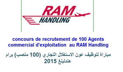 Concours De Recrutement De 100 Agent Commercial Dexploitation Ram