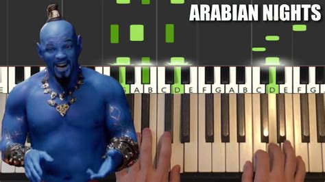 aladdin arabian nights piano tutorial lesson youtube