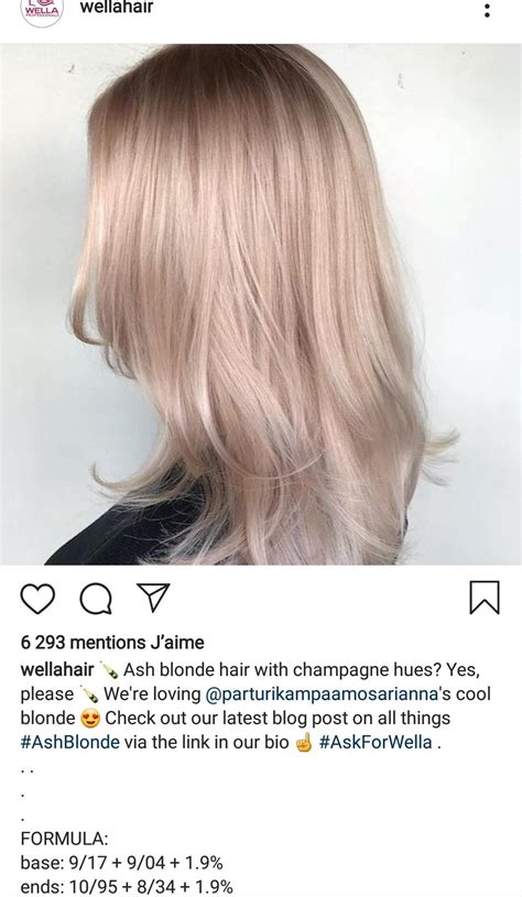 Champagne blonde wella formulas | Champagne hair, Champagne blonde, Champagne blonde hair