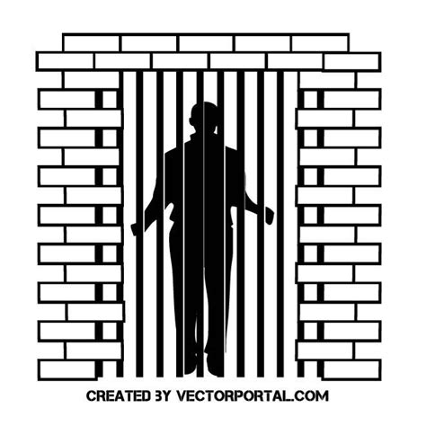 Man Behind Bars Royalty Free Stock Svg Vector