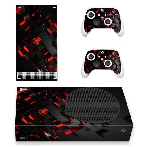 Red And Black Wallpaper Skin Sticker For Xbox Series S And Controllers