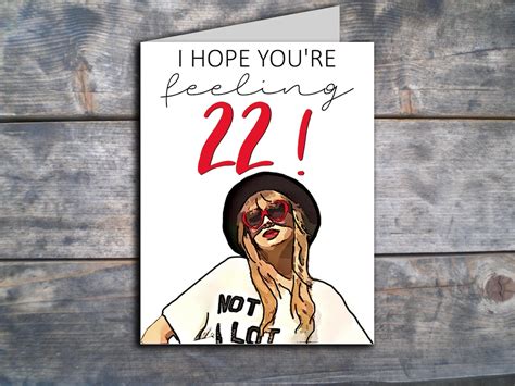 Taylor Swift 22 Birthday Card For Daughter Card For Her Card Etsy