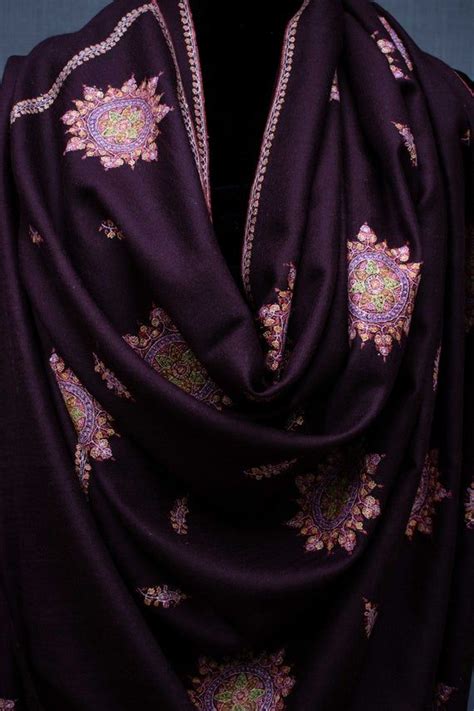 Unique Pashmina Shawl Hand Embroidery Handwoven Kashmiri Etsy