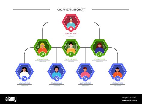 Flat Organizational Chart Infographic Vector Stock Vector Image And Art