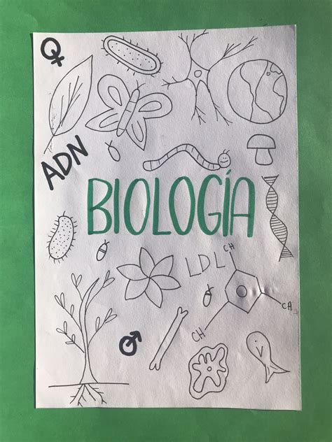 Caratulas De Biología Caratula De Biologia Portada De Cuaderno De Hot
