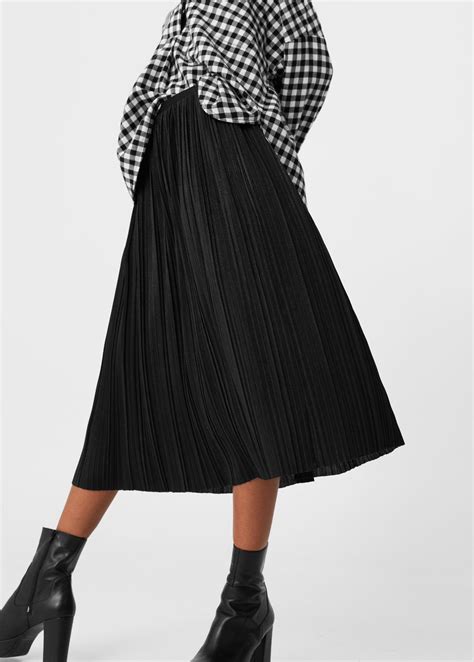 Pleated Midi Skirt Women Mango United Kingdom Fashion Midi Skirt