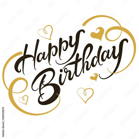 Greeting Card Happy Birthday Vector Stock Vector Adobe Stock