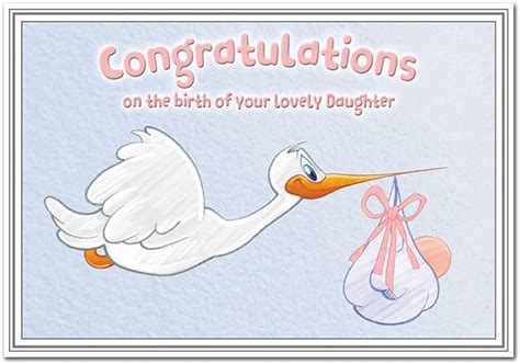 New Baby Girl Card Congratulations On Birth Newborn Congrats