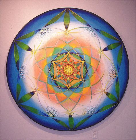 Flower Of Life Mandala Painting Flower Of Life Mandala Fine Art Print