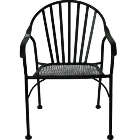 Handmade indoor and outdoor wrought iron chair. Black Wrought Iron Slat Patio Chair | At Home