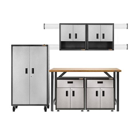 Gladiator cabinets, rack shelving, workbenches and tool storage products feature welded steel construction for outstanding performance in any environment. Gladiator Ready to Assemble 66 in. H x 103 in. W x 20 in ...