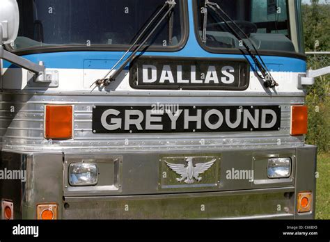 Greyhound Bus Bound For Dallas Parked At Greyhound Bus Museum