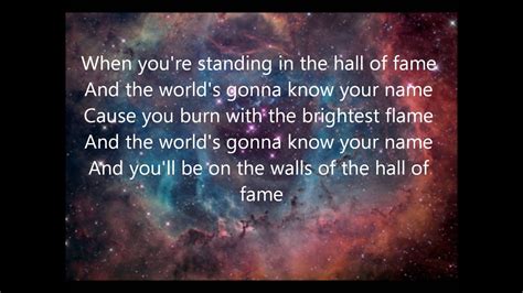 Hall Of Fame The Script Ft William Lyrics Youtube