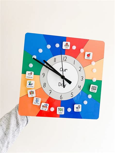 Kids Routine Clock Homeschool Schedule Childrens Routine Etsy