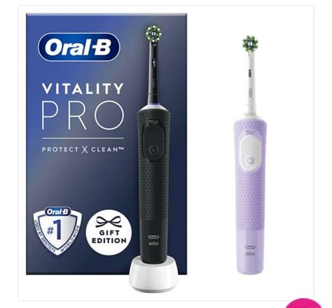 Oral B Vitality Pro Twin Pack Blacklilac Electric Toothbrushes £3999 At Superdrug