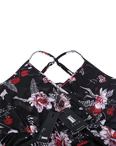 Ii Inin Womens Deep V Neck Casual Dress Summer Backless Floral Print