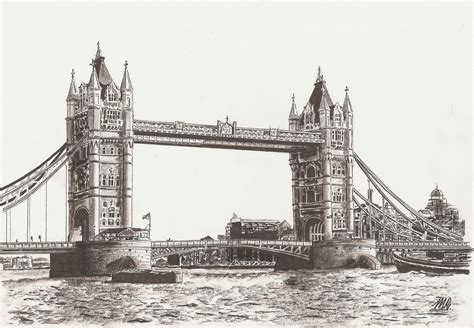 London bridge black white sketch drawing arkistovektori (rojaltivapaa) 673993348. Tower Bridge London Drawing at GetDrawings | Free download