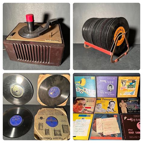 Lot 185l Rca Victor 45 Rpm Record Player Model 45 Ey 2 W 45s And Record