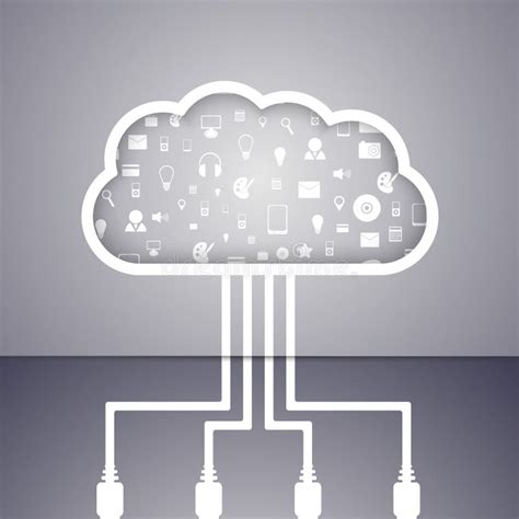 Cloud Computing Technology Abstract Concept Stock Vector