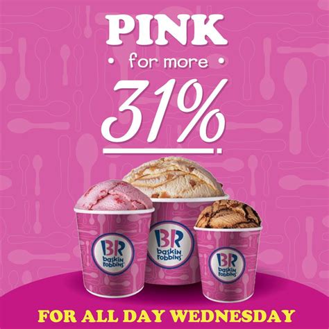 Available at all baskin robbins outlets in malaysia. Baskin Robbins Show Pink to Get 31% Discount & Double ...