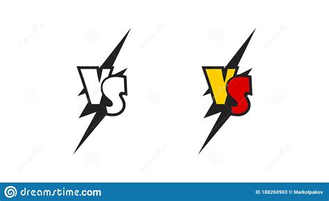 Versus Isons In Flat Style Cartoon Retro Poster Vs Vector Illustration