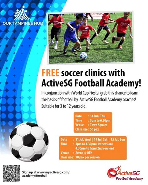 Soccer Clinics With Activesg Football Academy Tickikids Singapore