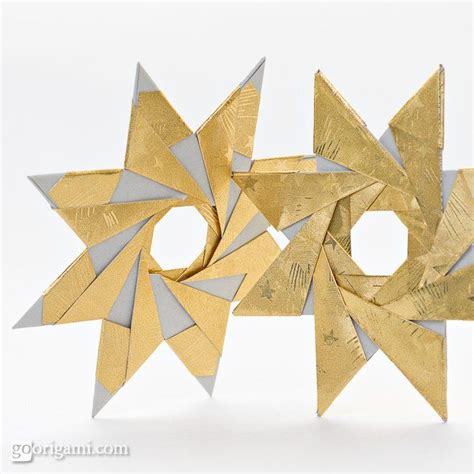 Folded 8 Point Stars Origami Stars Origami Holiday Origami