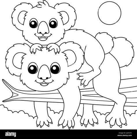 Koala ausmalbild stock-vektorgrafiken kaufen