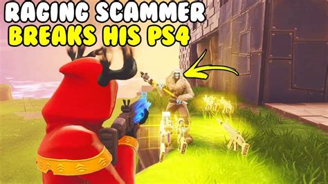 Raging Scammer Breaks His PS4 Over Rarest GUNS Scammer Gets Scammed