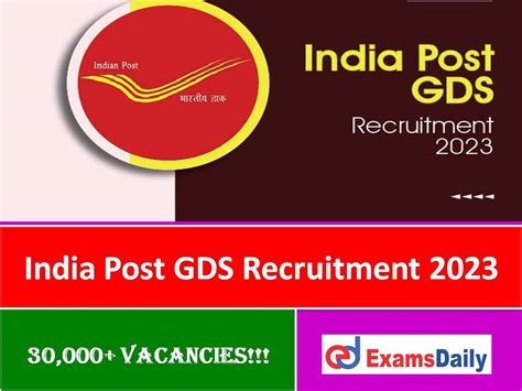 India Post GDS Recruitment 2023 Out Apply Online Begins For 30 000