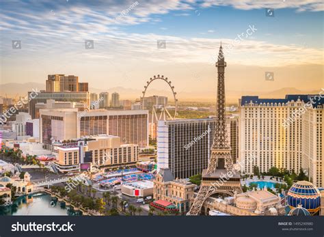 Las Vegas Nevada Usa Skyline Over Stock Photo 1495290980 Shutterstock