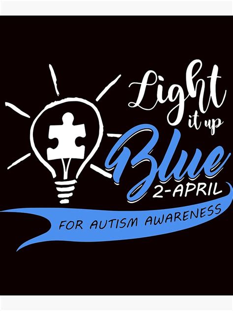 Light It Up Blue 2 April For Autism Awareness Autism Art Print By
