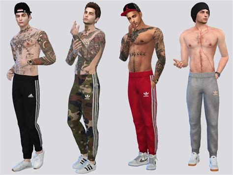 Mclaynesims Adidas Jogger Pants Sims 4 Men Clothing Sims 4 Sims 4