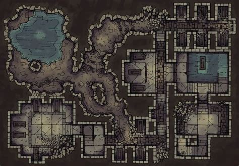 Forgotten Crypt 2 Minute Tabletop Fantasy Map Pathfinder Maps