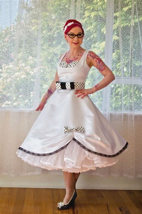 Beach, dating, party, wedding, daily casual. 1950s Pin Up 'Audrey' Wedding Dress In A With Polka Dot ...