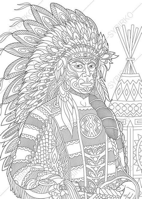 Native Indian Coloring Pages