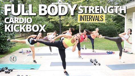 Full Body Cardio Kickbox And Strength Intervals Hiit Workout Youtube