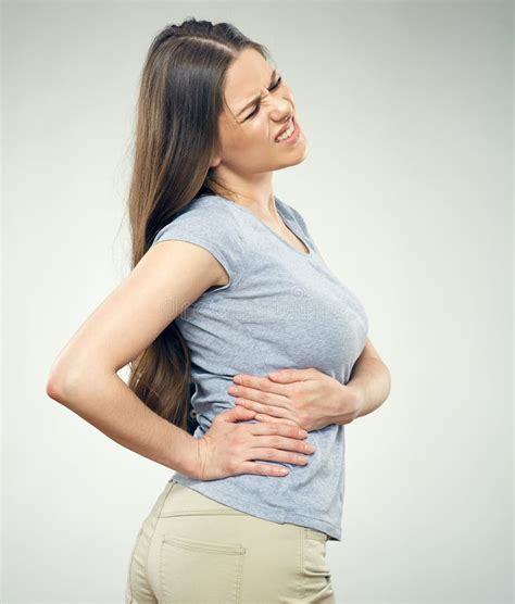 Young Woman With Back Pain Stock Image Image Of Adult 104921401