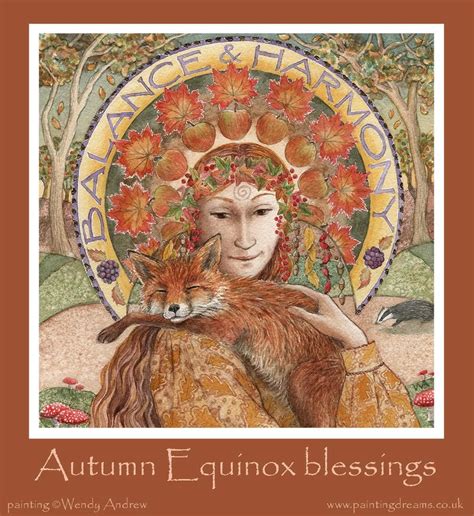 Autumn Equinox Blessings By Wendy Andrew Mabon Samhain Illustrations