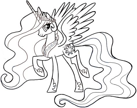 How To Draw Princess Celestia From My Little Pony Friendship Is Magic