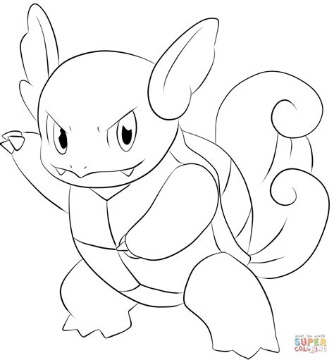 Wartortle Coloring Page Free Printable Coloring Pages
