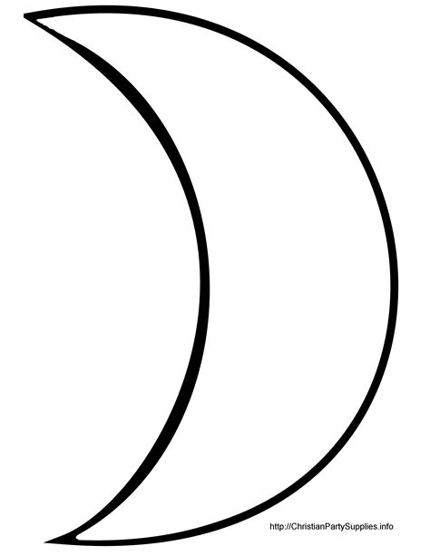 Outline Of A Moon Clipart Best