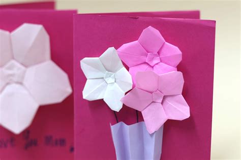 Tutorial 121 Mothers Day Card With Flower Origami The Idea King